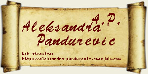 Aleksandra Pandurević vizit kartica
